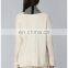 2017 Side Splide Knitted Women White Cardigan With Pocket