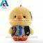 cute dressed in clothes chick mascot plush stuffed toy fowl