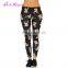 oem and odm summer women custom logo brushed ladies printed tights