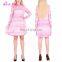 Fashion pink long sleeves pattern printed autumn modest new 2017 womes dress