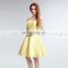 New Arrival Beads Sweetheart Sleeveless Yellow Party Dress Short Ladies Cocktail Dresses