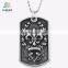 Cheap custom engraved logo blank metal military dog tag