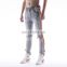 DiZNEW Custom Mens Super Stretch Skinny Distressed Jeans with Print track