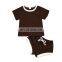 Summer Toddler Baby Girls Boys Clothes Top T-shirt Shorts Solid Outfit
