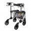 High quality foldable rollator walker with brake for elderly