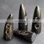 Two hole black natural buffalo real horn toggle button