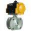 DKV DN25 Italian ultra-thin pneumatic ball valve mini pneumatic flange wafer ball valve