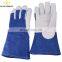 Custom Hand Protection Heat Resistant Anti Cut High Quality Long Sleeve Cow Split Leather Safety Welding Gloves