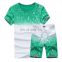 1 Set Plus Size Sports Sets Fashion Men's Short Sleeve Summer Suit Tee Tops and Pants for men/