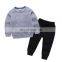 High quality crewneck 2pcs kids hoody hot sale baby clothing set boy newborn