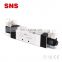 SNS 4V2 series pneumatic 5/2 way solenoid operated directional control valve, 12V/24VDC/220VAC solenoid valve