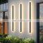 110V 220V Outdoor Modern Linear Long Strip LED Wall Lamp IP65 Waterproof Garden Sconce Wall Lights