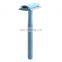 Traditioin Twist Open Blue Coating Men Double Edge Blade Safety Razor