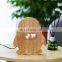 Customized Unique Design Penguin Shape Animal Bamboo Electronic Digital LED Alarm Clock
