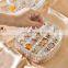 Plastic Jewelry Box Transparent Portable 3 Layer Compartment Square Ring Earring Storage Case Organizer