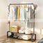 Clothes Rack Metal Garment Rack With Shelves For Hanging Clothes On Wheels