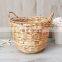 Vintage wicker basket with 2 handles, Water Hyacinth storage basket Decorative Wholesale High Quality vietnam cheap wholesale