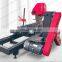 Horizontal style round wood sliding table saw sawmill wood cutting machine