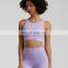 High Neck Hollow Out High Quality Breathable Yoga Tops Gym Backless Crop Sports Bras Nylon Spandex