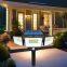 Moderne IP65-wasserdichte, an der Wand montierte, von Solarmodulen angetriebene LED-Induktions-Gartenleuchte mit dreiseitigem PVC-Leuchtenk?rper, Au?enwandleuchten