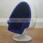 Fiberglass Luxury Living Room Furniture Blue Egg Chair
