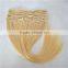 100% human hair blond clip in hair extension clip-in hair                        
                                                                                Supplier's Choice