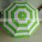 1.8m Green & White, Plastic & Cotton Garden Beach Parasol Umbrellas