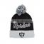 High quality mens knitted beanie hat with a ball