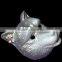 Silver dog head animal party mask