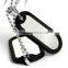 Men's Stainless Steel Military Dog Tags With Chain & Silencers