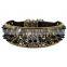 Punk Black spike rivet studs leather western dog collars