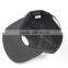 unstructured flat brim 5 panel snapback cap with string