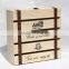 Custom Unfinished Pine Wood Wine Gift Box Wine Packaging Box