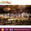 Gold Metal Glass Dining Table with Glass Living Room Furniture                        
                                                Quality Choice
