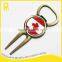 Strong magnetic golf divot tool with golf ball marker
