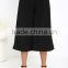 Hot Selling New Fashion Woven Fabric High Waist Wide Leg Mid Length Black Culottes Pants For Women