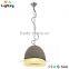 European Cement Pendant Light Lamp With Braided Wire