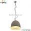 Traditional cement pendant lamp hanging light with metal ceiling rose