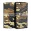 Camouflage stander Leather case Manufacturers wallet cell phone case cover for iphone6 plus with Sleeping function
