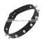 Sexy Punk Gothic Black Spike Rivet Cone PU Leather Womens Man Choker Collar Necklace