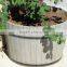 17'' wooden barrel/ bucket with black steel hoop