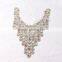 crystal rhinestone neck trim neckline handmade appilque for garment
