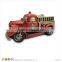 Resin Money Storage Box Miniature Fire Truck Model for Kids for Sale