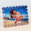 Sublimation coated wood photo frame with rose rim in China market