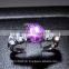 7 MM Pink Star Sapphire Ring Lab-Created Sterling Silver 92.5 Size 8