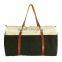 Natural Cotton Weekender Bag Olive Custom Canvas Overnight Tote Bag