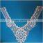 Fashion embroidery women dress white collar necklace