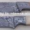 Damascus straight knife