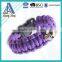 military braided compass survival paracord bracelet with fire starter buckle