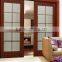 Interior Wooden Glass Double Sliding Door With Window Glass, Kitchen Room Sliding Door